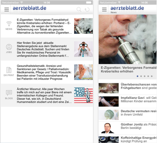 Ärzteblatt Screenshot