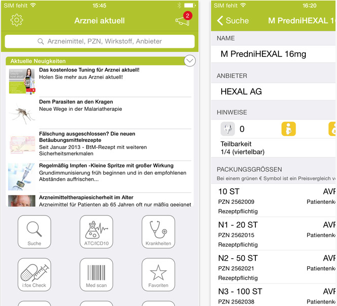 Arznei Aktuell Screenshot