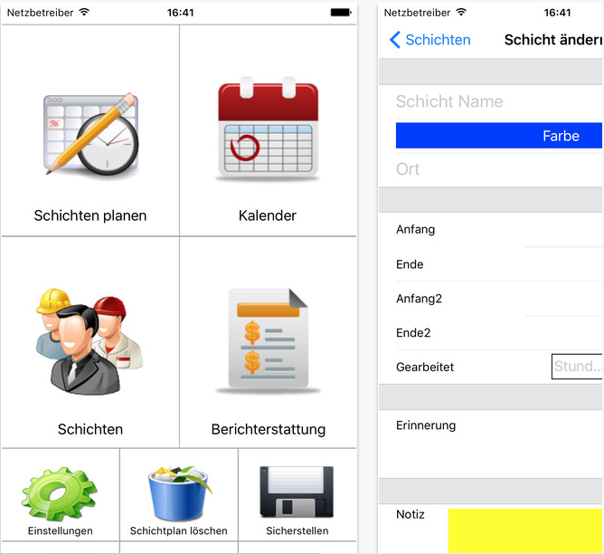 FlexR Schichtplaner Screenshot