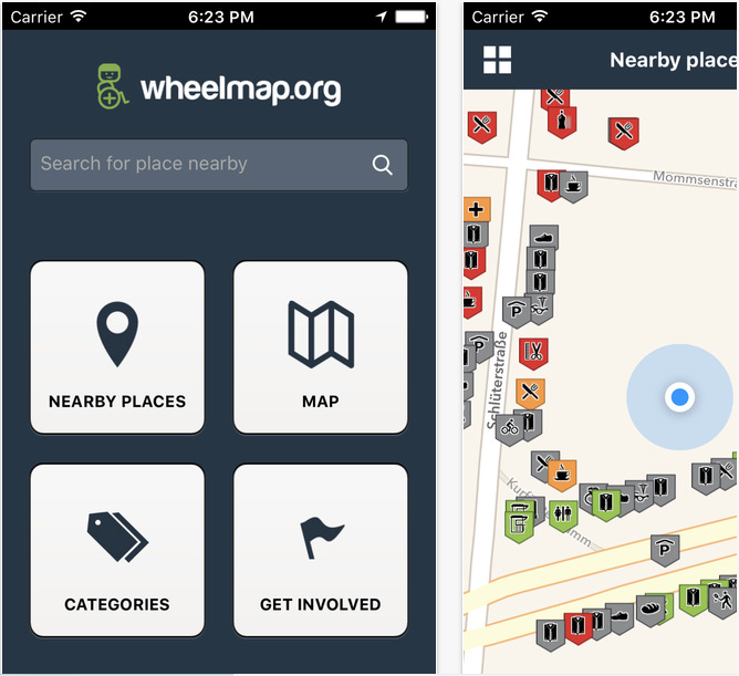 Wheelmap Screenshots